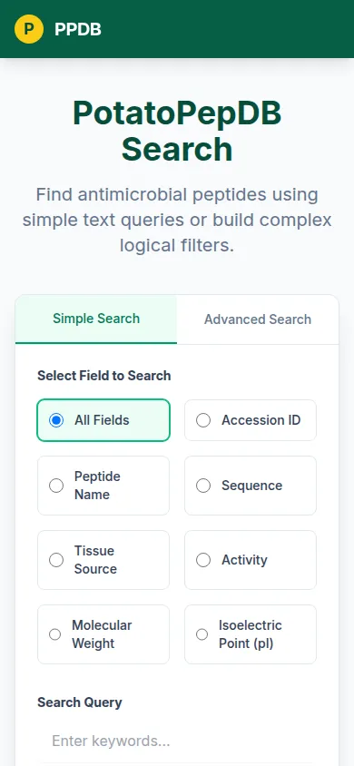 Mobile search view