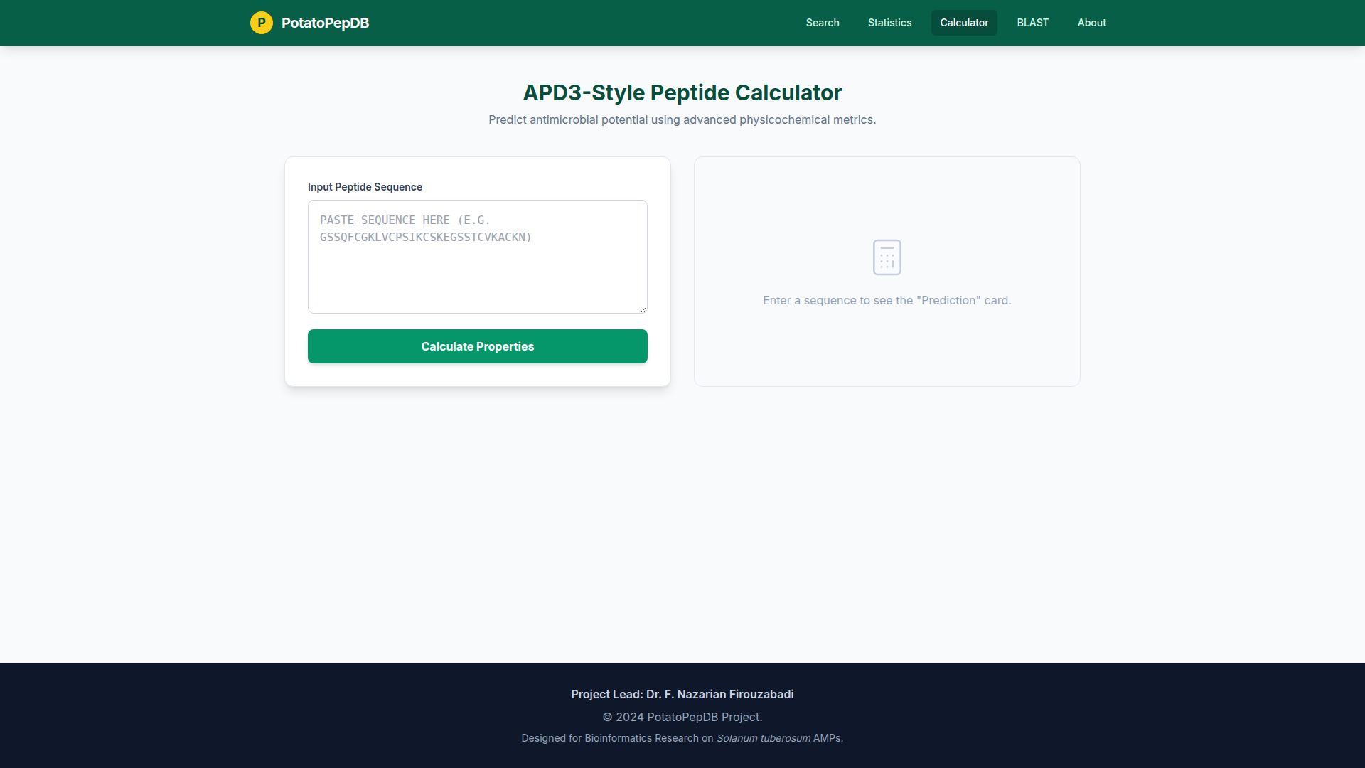 Peptide Calculator - Physicochemical Analysis