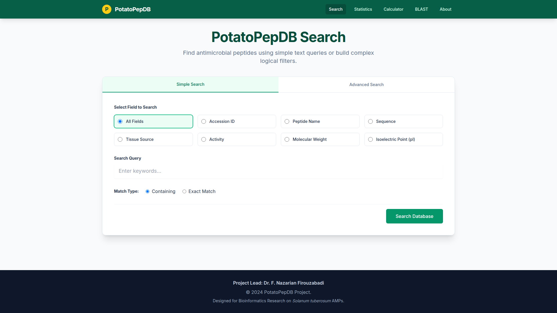 PotatoPepDB